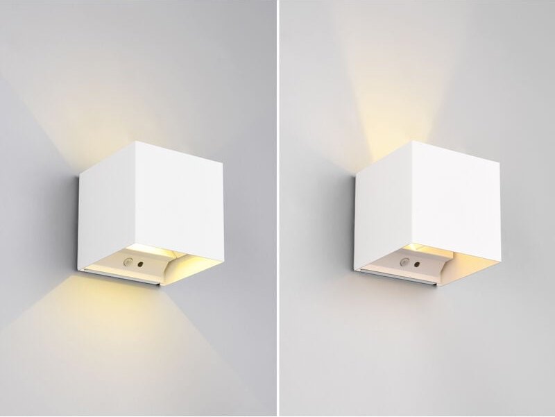 Meinewunschleuchte - 2er set Akku Wandleuchte mit Bewegungsmelder für Innen & Außen, zum Kleben