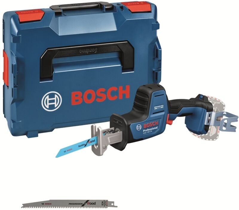 Bosch Professional Bosch Akku-Säbelsäge GSA 18V-24, incl. Leiterclip, Sägeblätter, L-BOXX