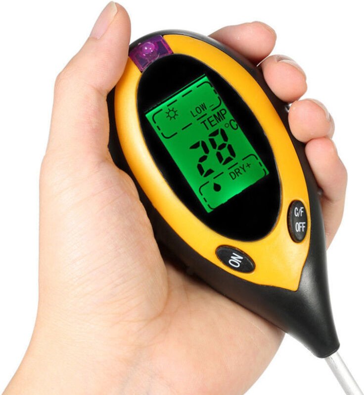 Bodentester 4-in-1 Bodentester PH-Messgerät, Sonnenlicht, Temperatur, Hygrometer - Ahlsen
