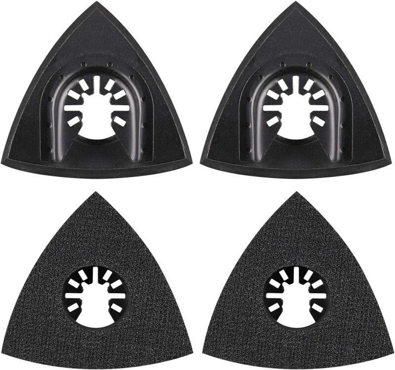 CSPARCV 4-teiliges Delta-Schleifpad-Set (80 mm) – Zubehör für Multifunktionswerkzeuge wie Worx, Mikita, Dewalt, Bosch un...