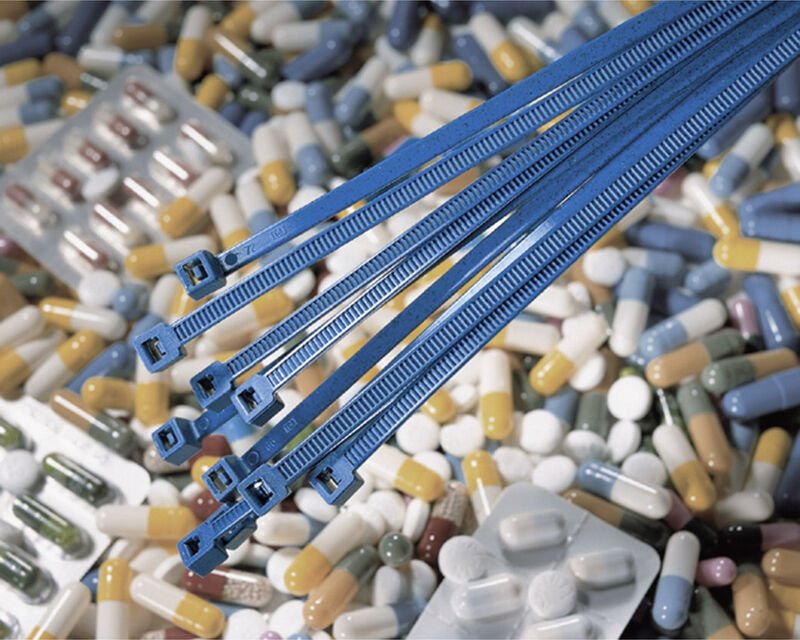 Thumbnail - Hellermanntyton - 111-00829 MCT30R-PA66MP-BU-C1 Kabelbinder 150 mm 3.50 mm Blau Detektierbar 1 St.