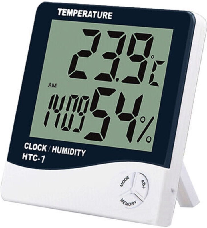 Digitales Thermometer mit Hygrometer, LCD-Display, großer Wetterstation, Wecker, Kalender, Zeiterinnerung und Max/Min-Sp...