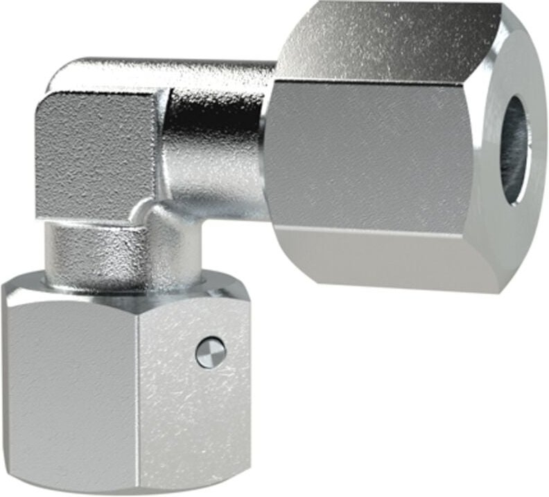 Einstellbare Winkel-Verschraubung, Rohr-Außen-Ø 8, Stahl verz. - Riegler