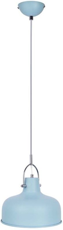 Hängelampe Pendelleuchte Wohnzimmer Deckenlampe Metall blau verchromt H 150 cm