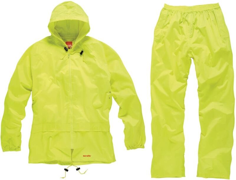 Regenanzug xl wasserdicht Jacke Hose gelb Regenjacke Regenhose - Scruffs