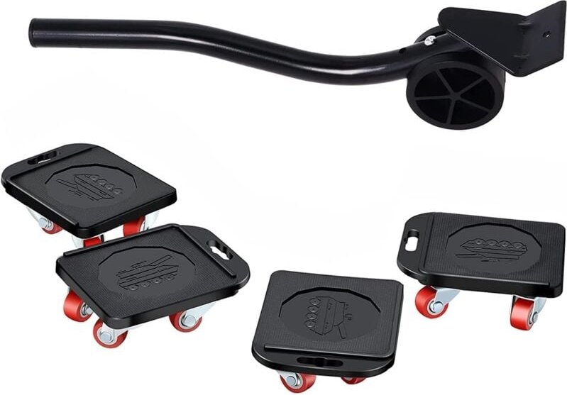 Crediri 5-teiliges Möbelbewegungswerkzeugset, Schieber, Hochleistungs-Möbelbewegungsrolle, Hochleistungs-Rollwagen, Bode...