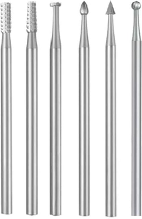 Thumbnail - Tlily - Stück 3/32 Zoll Schaft Stahlgravurfräser, olivgrüne Bernstein-Schnitzbohrer für Rotationswerkzeuge (2,3-mm-Bits)