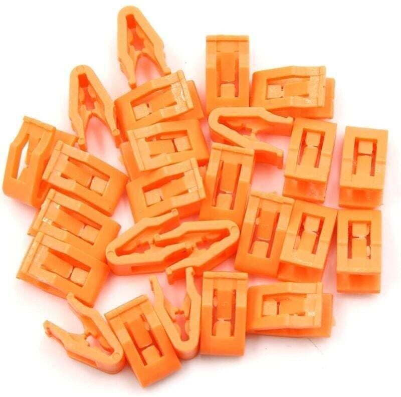 Clip di fissaggio per montaggio su console KZQ rivestimento cruscotto, arancione (set da 25)