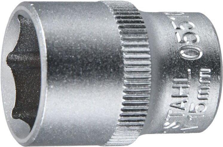 SW-Stahl 05510L Steckschlüsseleinsatz I Stecknuss SW 15 mm I 3/8 Zoll I Sechskant-Profil I