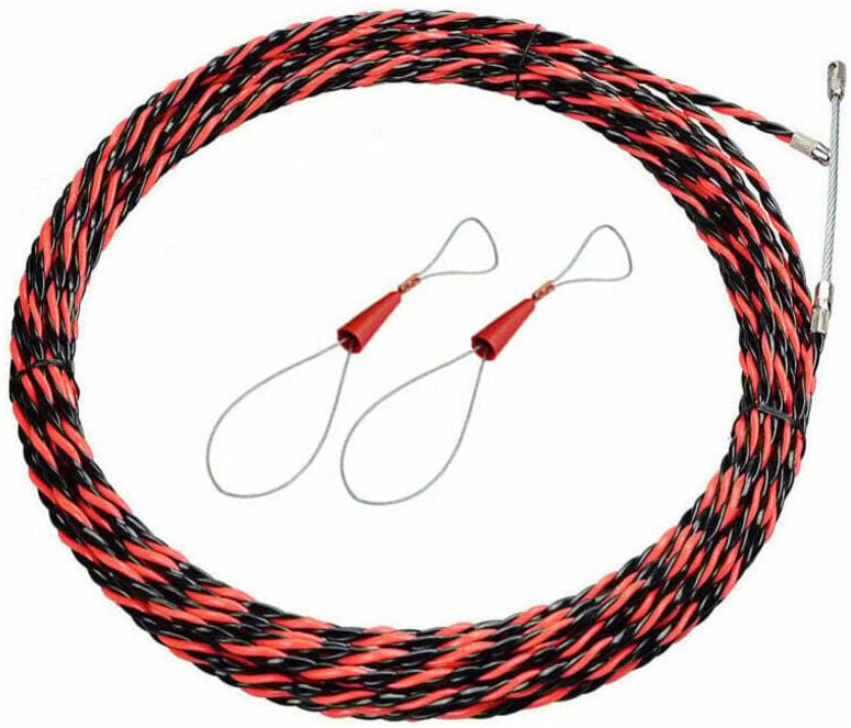 Elektriker-Nadel, 50 m, Elektrokabel-Streifennadel, 5 mm Durchmesser, Drahtstreifen, einziehbare Kabelzug-Installation u...