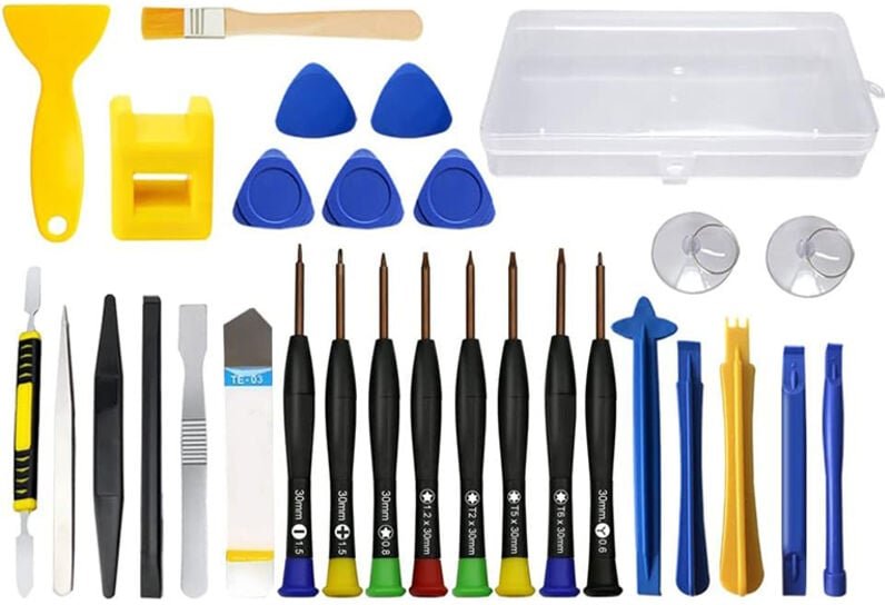 30-teiliges Telefonreparatur-Werkzeugset mit 8 magnetischen Präzisionsschraubendrehern und Öffnungshebel, geeignet für S...