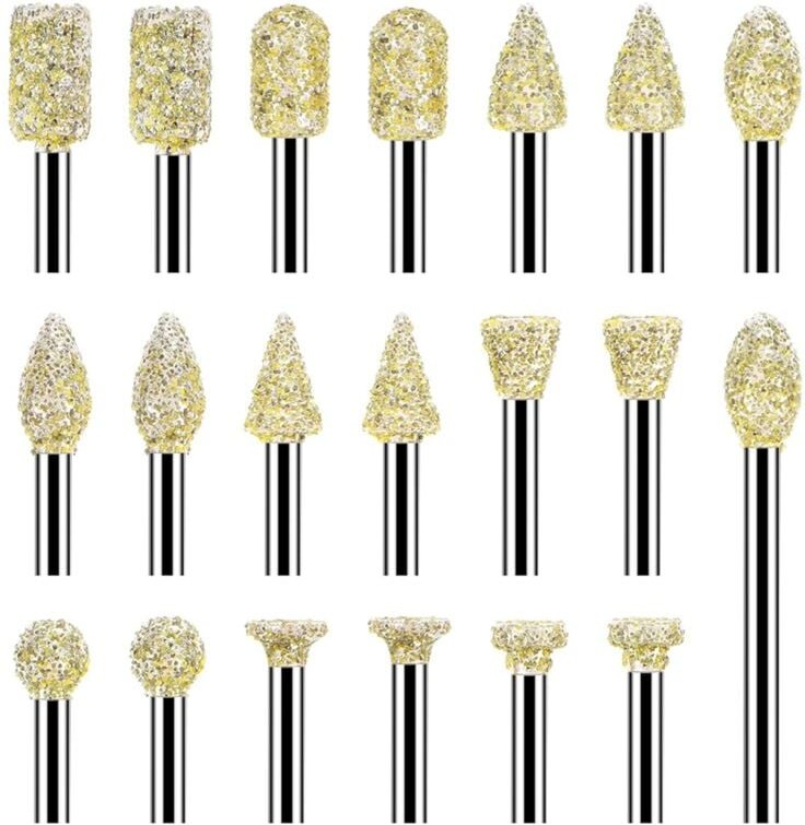 20 pcs Schleifen Grat Bohrer Bit für-Werkzeug Zubehör Dreh Werkzeug Liefert-Polieren 1/8 Zoll