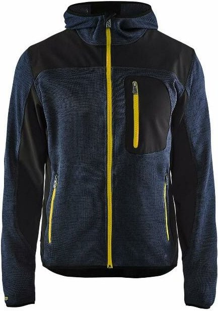 Blaklader - Strickjacke mit Kapuze t.m - dunkelmarine/jaune - 493021178635-M