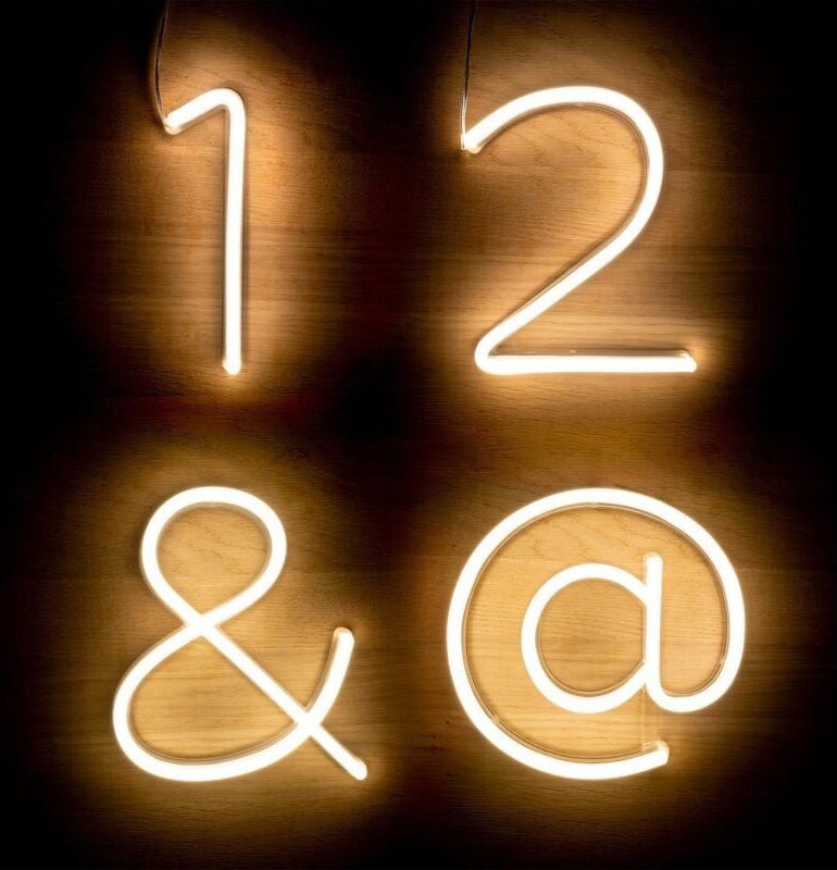 Led Symbole Neon und Nummern &