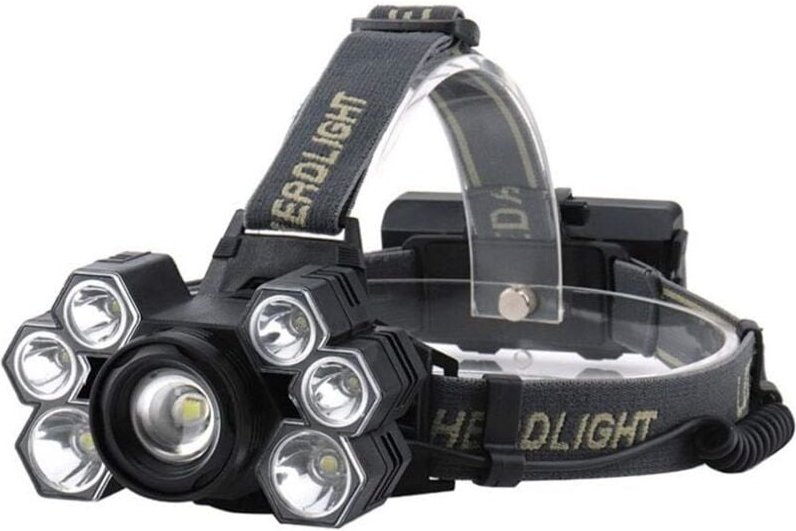 Leistungsstarke, per usb wiederaufladbare Stirnlampe, 7 LED-Scheinwerfer, Stirnlampe, Taschenlampe, wasserdichte Laterne