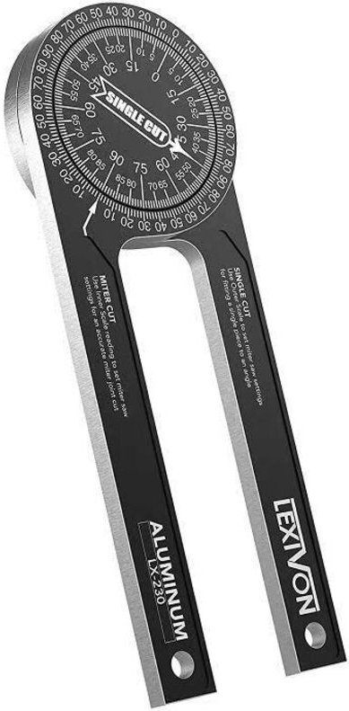 Tonchean - 360°-Winkelmesser aus Aluminium Winkelmessgerät Kaliber Winkellineal Winkelmesser Messwerkzeug für präzise Ge...