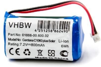Vhbw - Akku Ersatz für Gardena 01866-00.600.02 für Akku-Gartengerät (800mAh, 7,4V, Li-Ion)