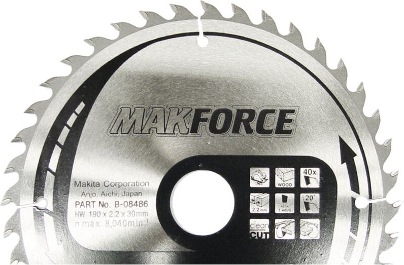 Makita Kreissägeblatt, MAKFORCE 180 x 30 mm • 40 Zähne