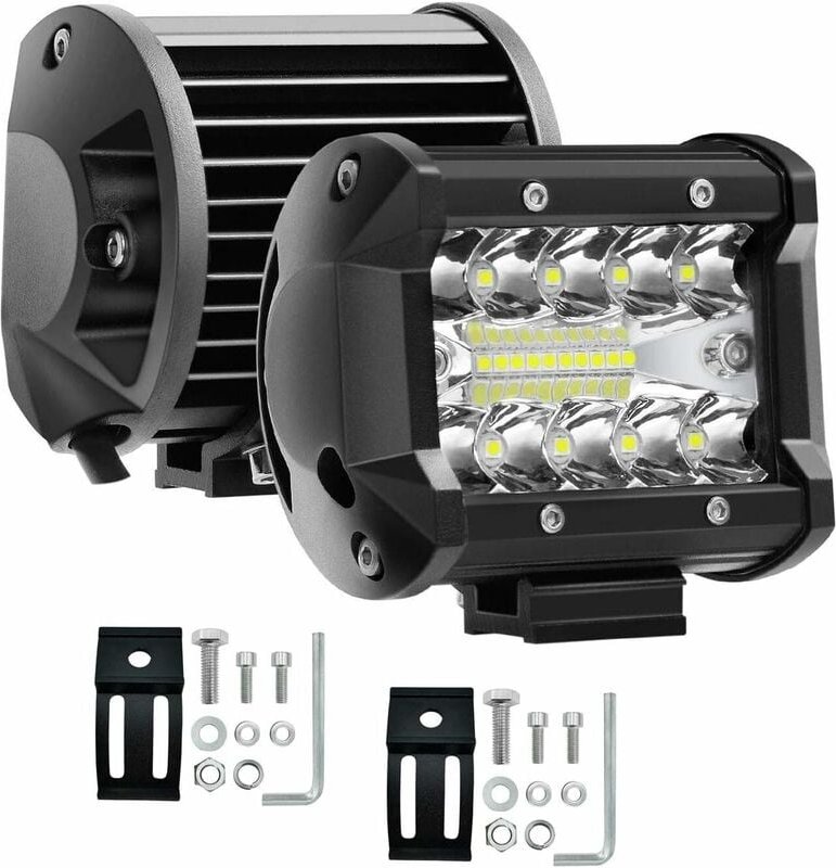 Stück 10,8 cm 60 w Dreireihige LED-Leiste Lichtleiste LED-Arbeitsscheinwerfer Flutlichtstrahler Kombistrahl dc 12 V-24 v...