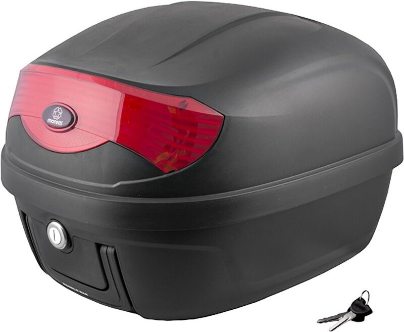 Moretti MR-808 Kofferraum, 28 l, schwarz, roter Reflektor