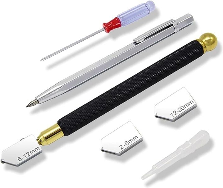 Glasschneidemesser 2 mm - 20 mm, Legierungsspitze