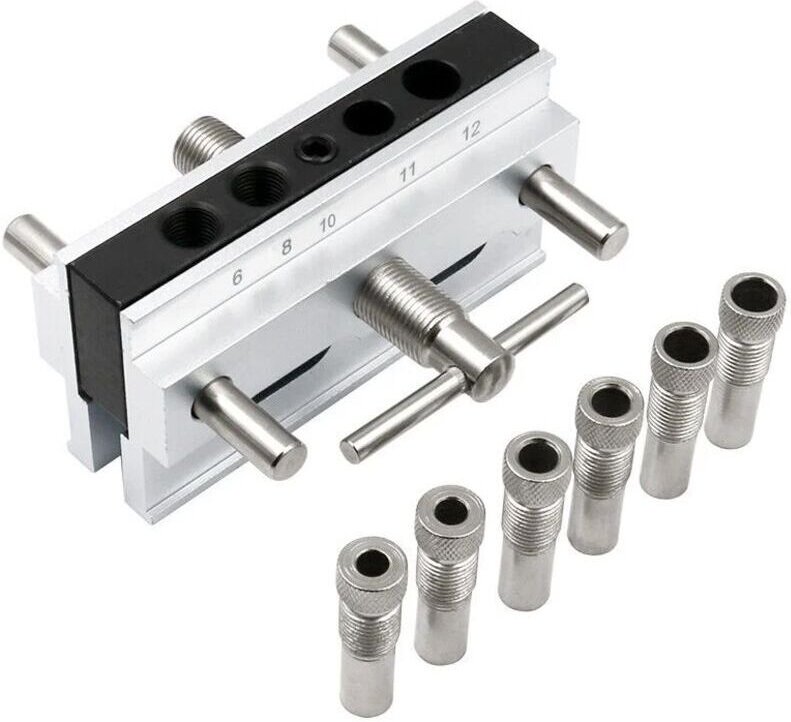 Dübelbohrlehre-Zubehör für selbstzentrierende Dübel in dickem Holz, Bohrlehre, Bohrführung, Dübelbohrlehren-Set