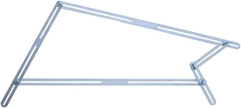 Winkelschablone mit 13 Aluschienen