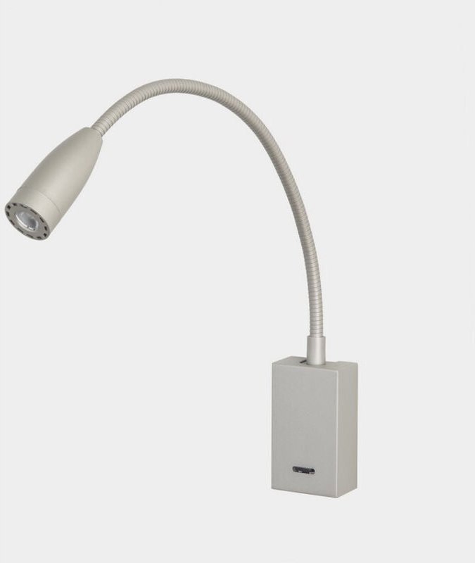 Leds-c4 - leds C4 Rechteckiges LED-Leselicht Verstellbarer Arm Satin Nickel IP20 2.2W 3000K