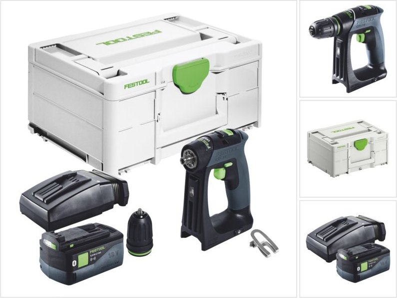 Festool CXS 18 Akku Bohrschrauber 18 V 40 Nm Brushless + 1x Akku 5,0 Ah + Ladegerät + Systainer