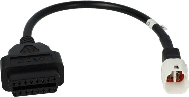 vhbw OBD2 Adapter OBD2 4Pin auf OBD2 16Pin kompatibel mit Suzuki DL 1000 V (2002 - 2003) Motorrad, Roller - 30 cm