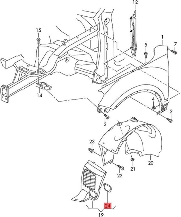 Tlily - 1 Paar Auto-KotflüGelverläNgerungs-Abdeckkappe 7P6805413 7P6805414 für 2011-2017 Motorhaube Vorne Links Rechts
