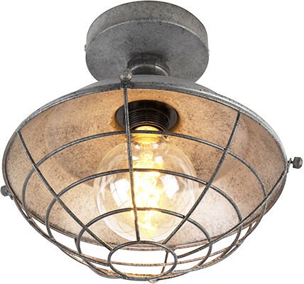 Industrielle Deckenleuchte Antik Silber 25,5 cm - Kurs