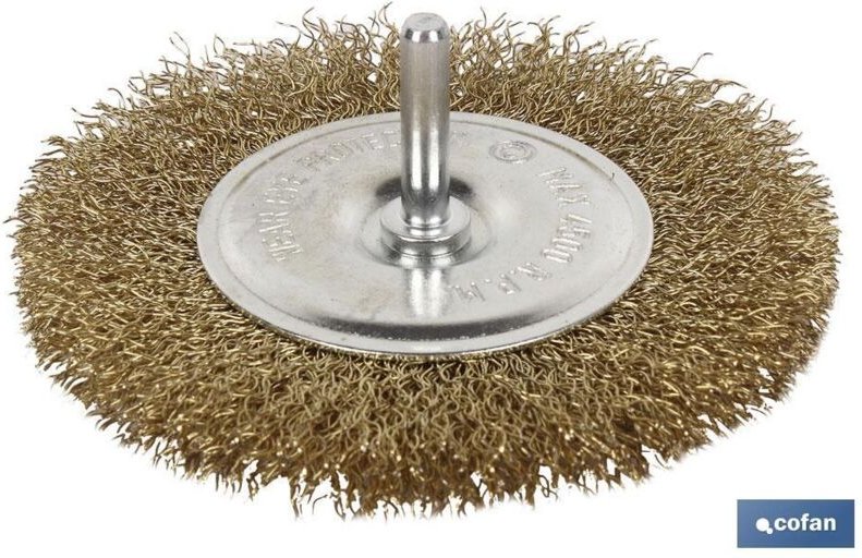 Wellenförmige Rundbürste 6xø100 a. Vermessingt 0,3 mm