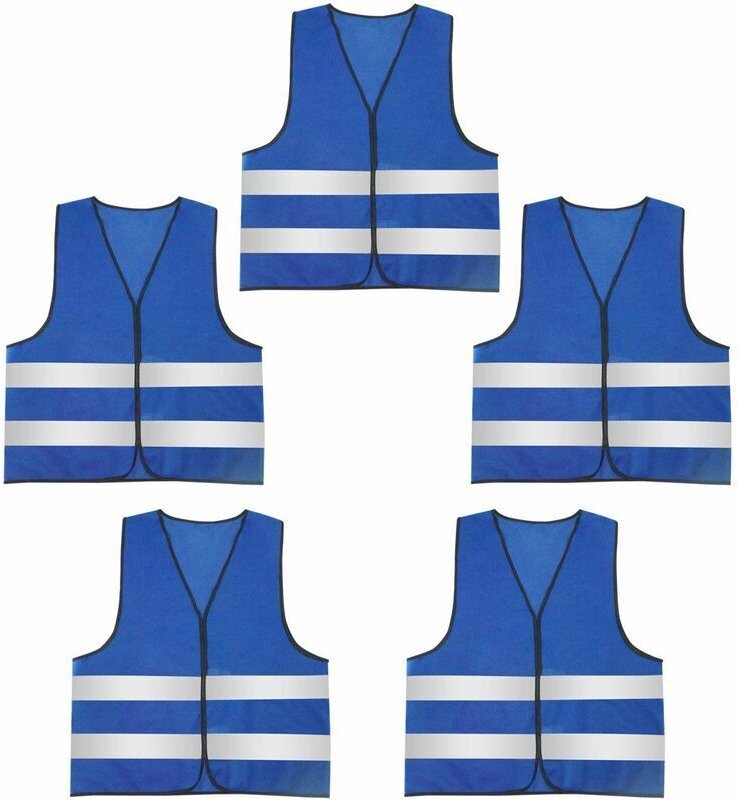 Sicherheitsweste, Sicherheitsweste für Kombis, reflektierende Weste, orange, 4 Stück