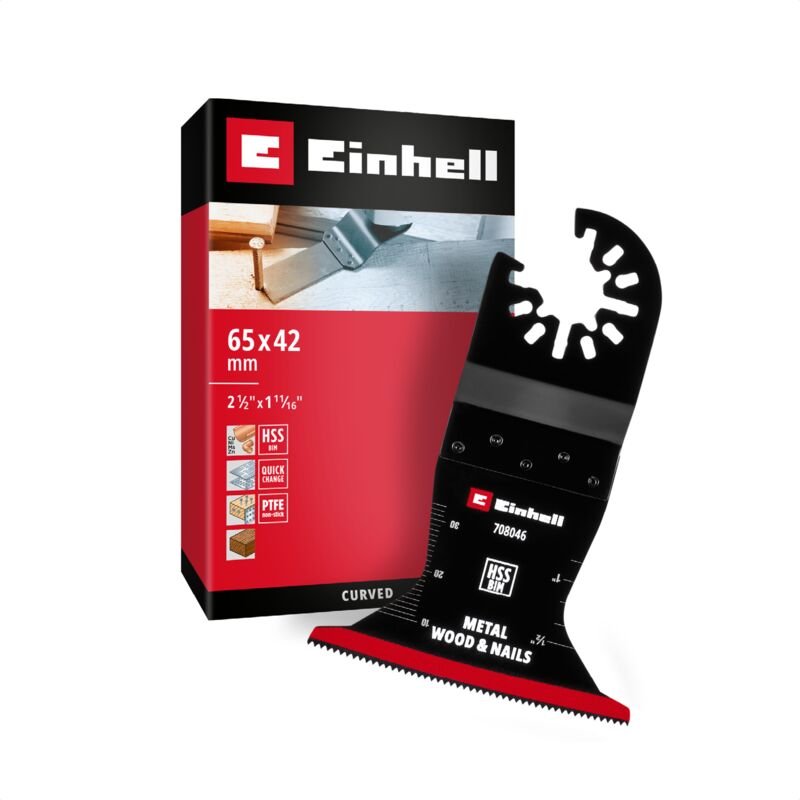 Einhell 708046 Tauchsägeblatt BIM Met, 65mm Bimetall Multifunktionswerkzeug-Zubehör-Set 65 mm 1 St