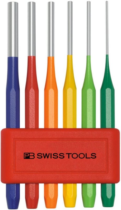 Pb Swiss Tools - Splintentreiber-Satz, im Kunststoffhalter, Sonderqualität, pulverbeschichtet, 6-teilig