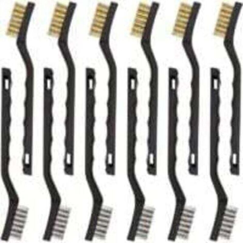 Lablanc - Set mit 12 Mini-Drahtbürsten aus Edelstahl, Messing-Reinigungsbürste zum Reinigen von Reibung und Rost von Sch...