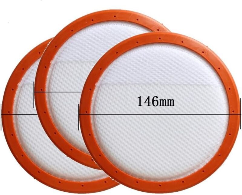 Thumbnail - Runder waschbarer Baumwoll-Staubsaugerfilter für Midea Staubsauger C3-L148B C3-L143B VC14A1-VC 146 mm HEPA-Filterelement...