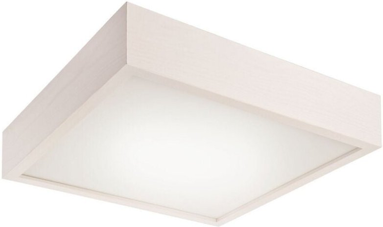 Lamkur Square Simple Flush Deckenleuchte Weiß, 2x E27