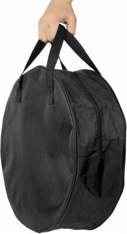 40,6 cm Kabel-Organizer-Tasche mit Tragegriff, Doppelreißverschluss, schwarz, runde Aufbewahrungstasche für Wasserschläu...