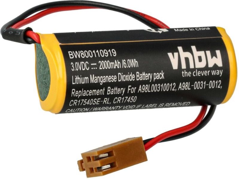 Vhbw - Batterie kompatibel mit ge Fanuc Stand-Alone Steuereinheit (2000 mAh, 3 v, Li-MnO2)
