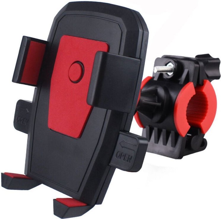 rot Fahrrad-Telefonhalter Universal-Fahrrad-Smartphone-Halterung Lenker Handyhalter Smartphone 360 ° drehbar Motorrad Ro...