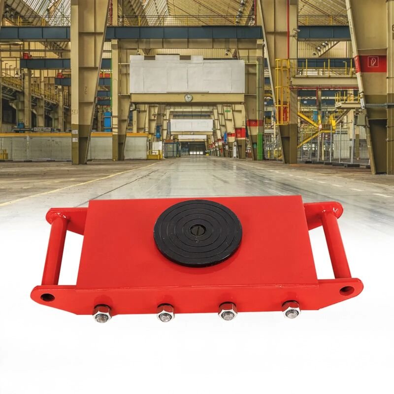 12 Ton Panzerrollen Transportfahrwerk Transportrollen Industrieroller Roller Rot