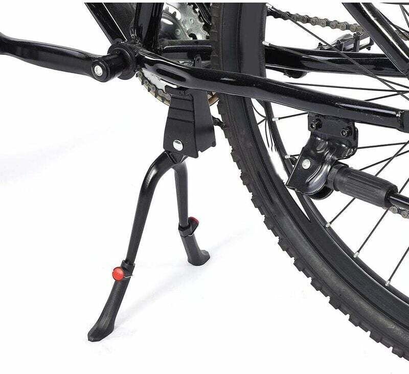 Béquille de vélo, béquille latérale de vélo béquille arrière béquille de vélo réglable en hauteur à double jambe pour vé...