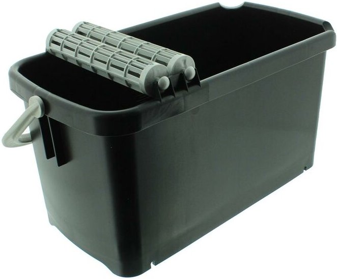 Waschsystem MAXIMO ll SET 1 mit Kunststoffhalterung und 2 Lamellenwaschrollen silber