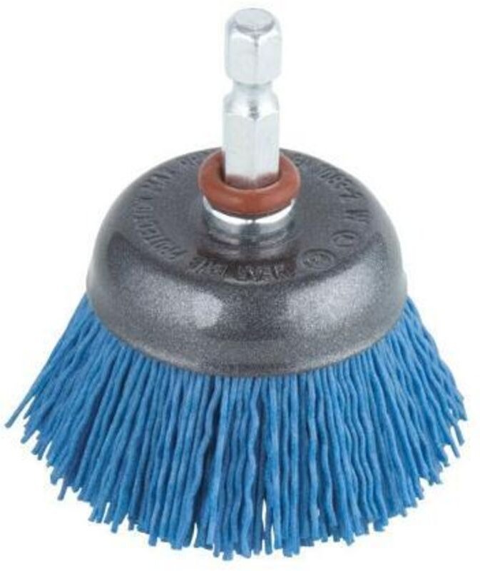 Nylondraht-Topfbürste, soft S=6mm, blau, ø45mm - 2728000 - Wolfcraft