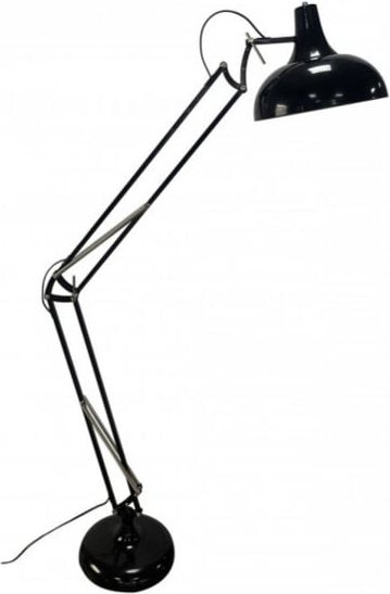 Malik 1xE27 Schwarz Fabrilamp Stehleuchte mit Gelenk