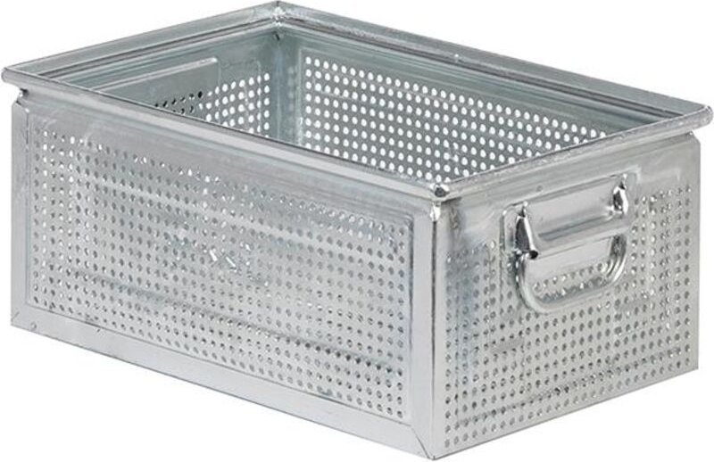 Stahllochkasten mm B=450 T=300 H=200 Gr.272-4 Verzinkt