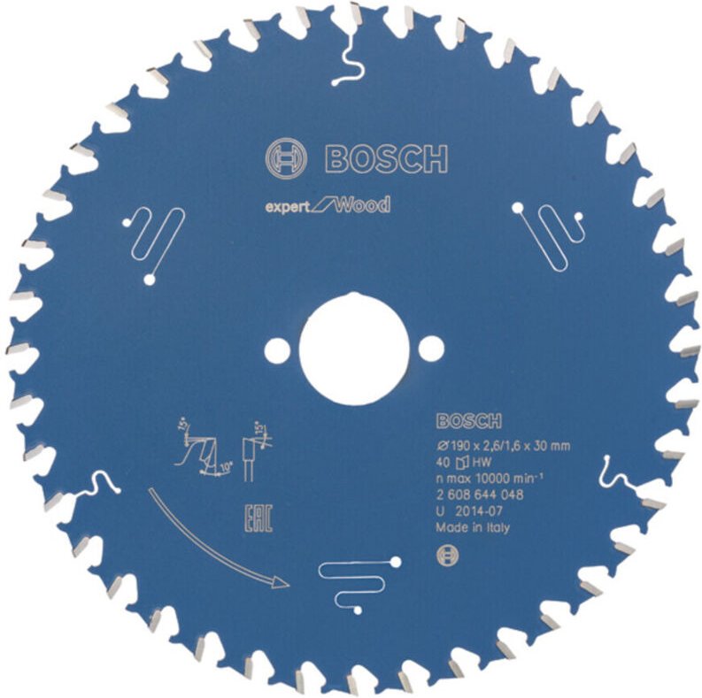 Kreissägeblatt Expert for Wood, 190 x 30 x 2,6 mm, 40 - Bosch