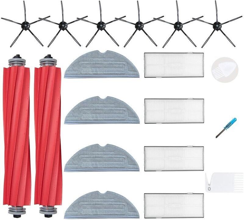 Ersatzteilset für Roborock S7, S7 Plus, S7 MaxV und S7 MaxV Ultra Saugroboter, bestehend aus 4 Filtern, 6 Seitenbürsten,...